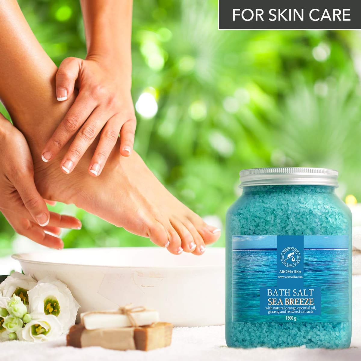 AROMATIKA Sea Breeze Bath Salts – 1300 g - Aromatherapy Bath Soak for Good Sleep, Relaxing & Calming Bath, Natural Bath Salts for Soaking Bath, Body Care, Beauty, Wellness & Home Spa, Gift Idea — view 5
