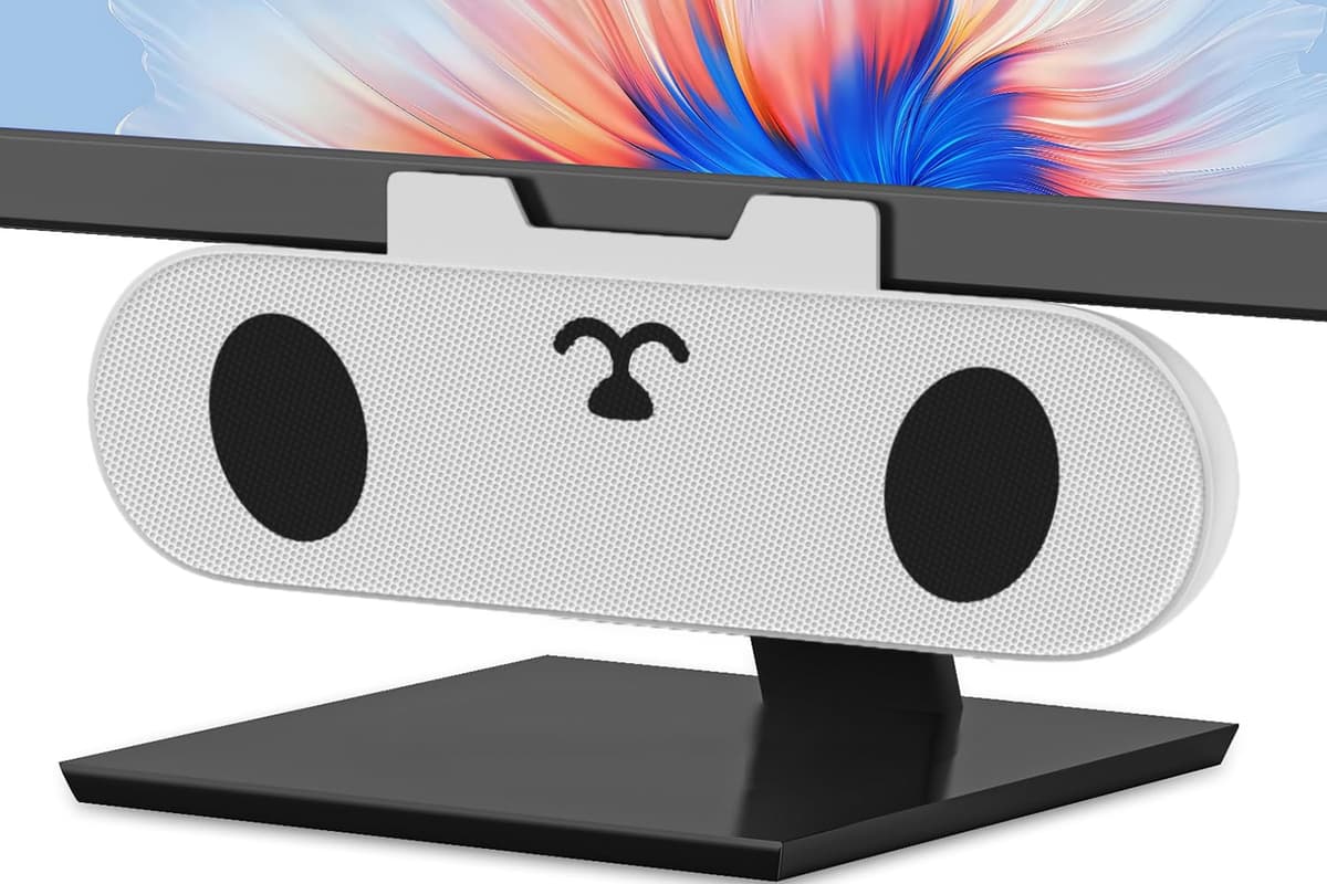 ZETIY USB Speaker for PC, Computer Speakers for Desktop, Monitor Speakers, Mini PC Soundbar, Small Desk Speaker with Clip-on Design for Laptop, Phone - Plug and Play（Black） — view 8