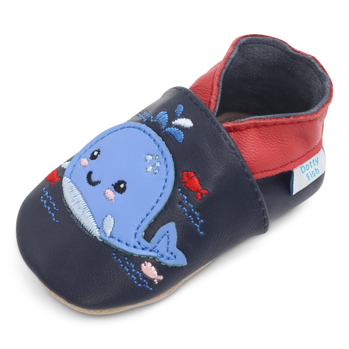 Dotty Fish Unisex Soft Leather Shoes, Unisex Baby First Walker Shoe