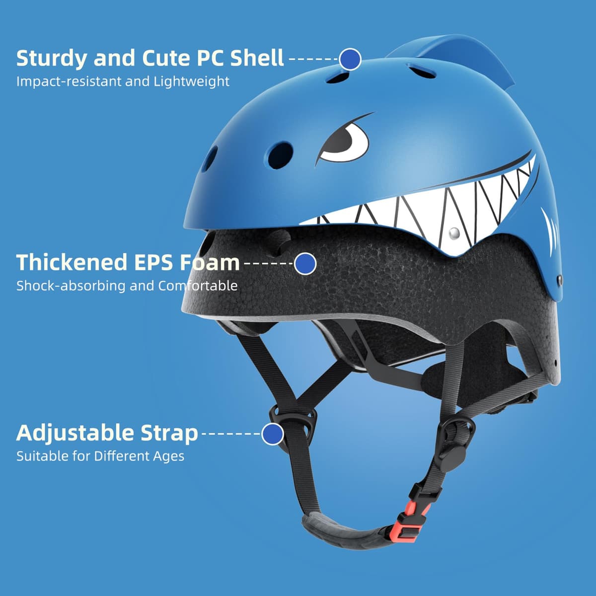 XJD Casco de Ciclismo para Niños Ajustable Casco Bicicleta Niño Casco Infantil Patinete Rollerskate de 3 a 14 Años Protecciones para Múltiples Deportes — view 44