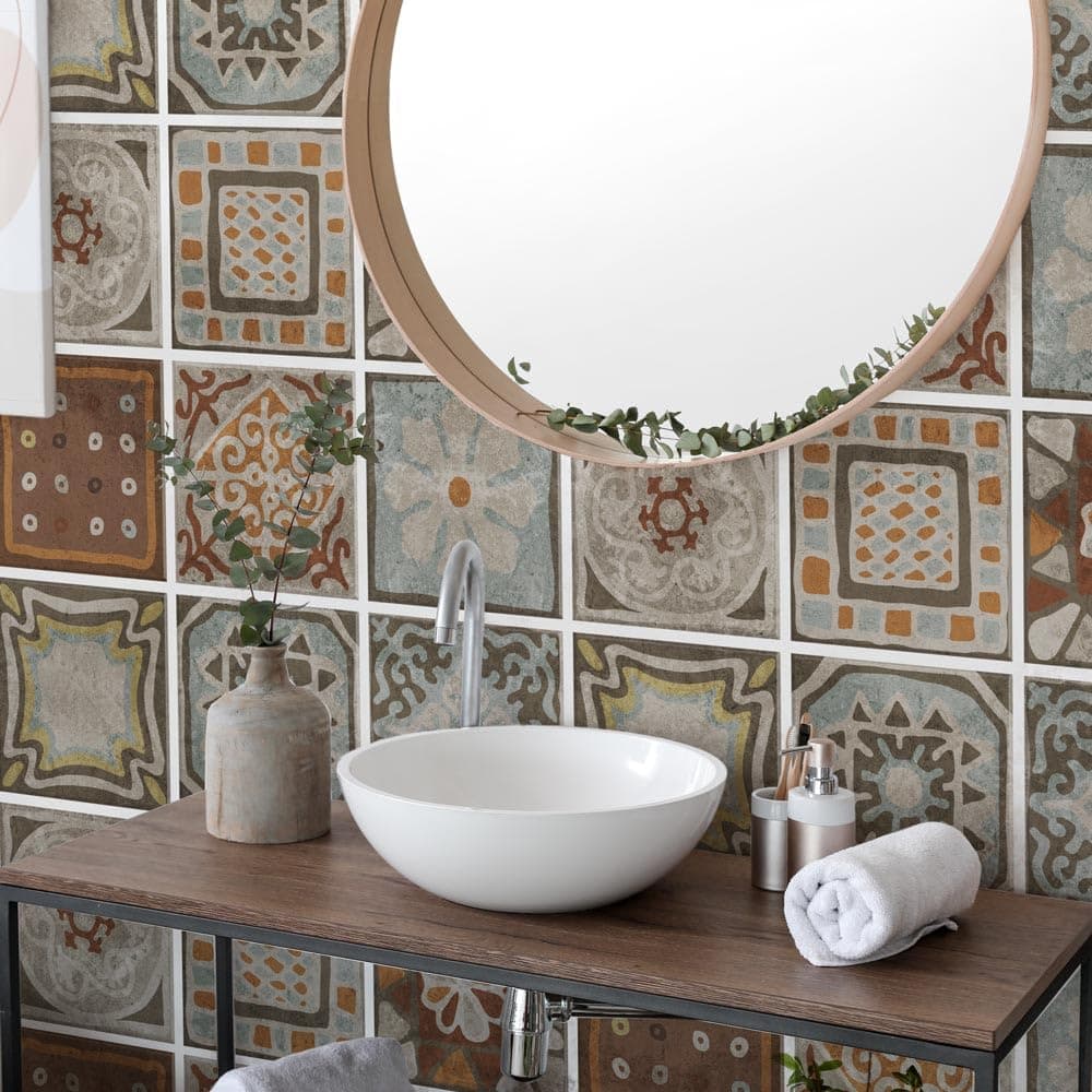 RE-COVERTILES - Pegatinas Azulejos Cocina y Baño Stickers de PVC Impermeables Antiarañazos Decoración de Pared Baldosas Peel and Stick - Modelo 24 Pzas 10x10 cm PS00179 Made in Italy — view 56