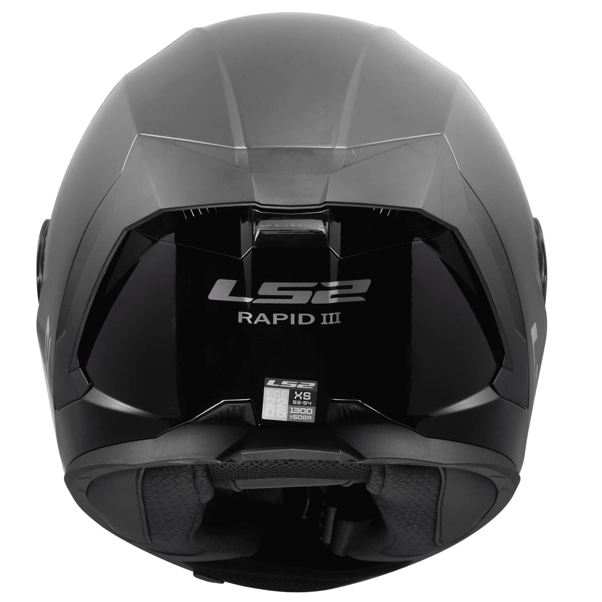 LS2, Integral Motorcycle Helmet RAPID III Solid Gloss Black — view 5