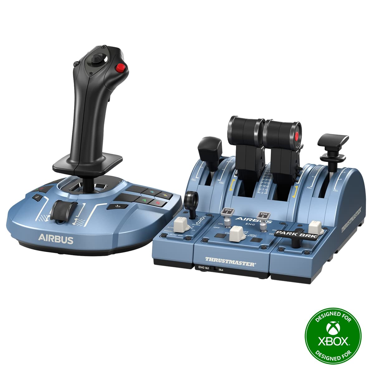 Thrustmaster TCA Captain Pack X Airbus Edition - Pack de Vuelo Completo para Xbox Series X|S y PC (Sidestick, Quadrant y Add-ons, Licencia Oficial Airbus) Azul/Negro — view 2