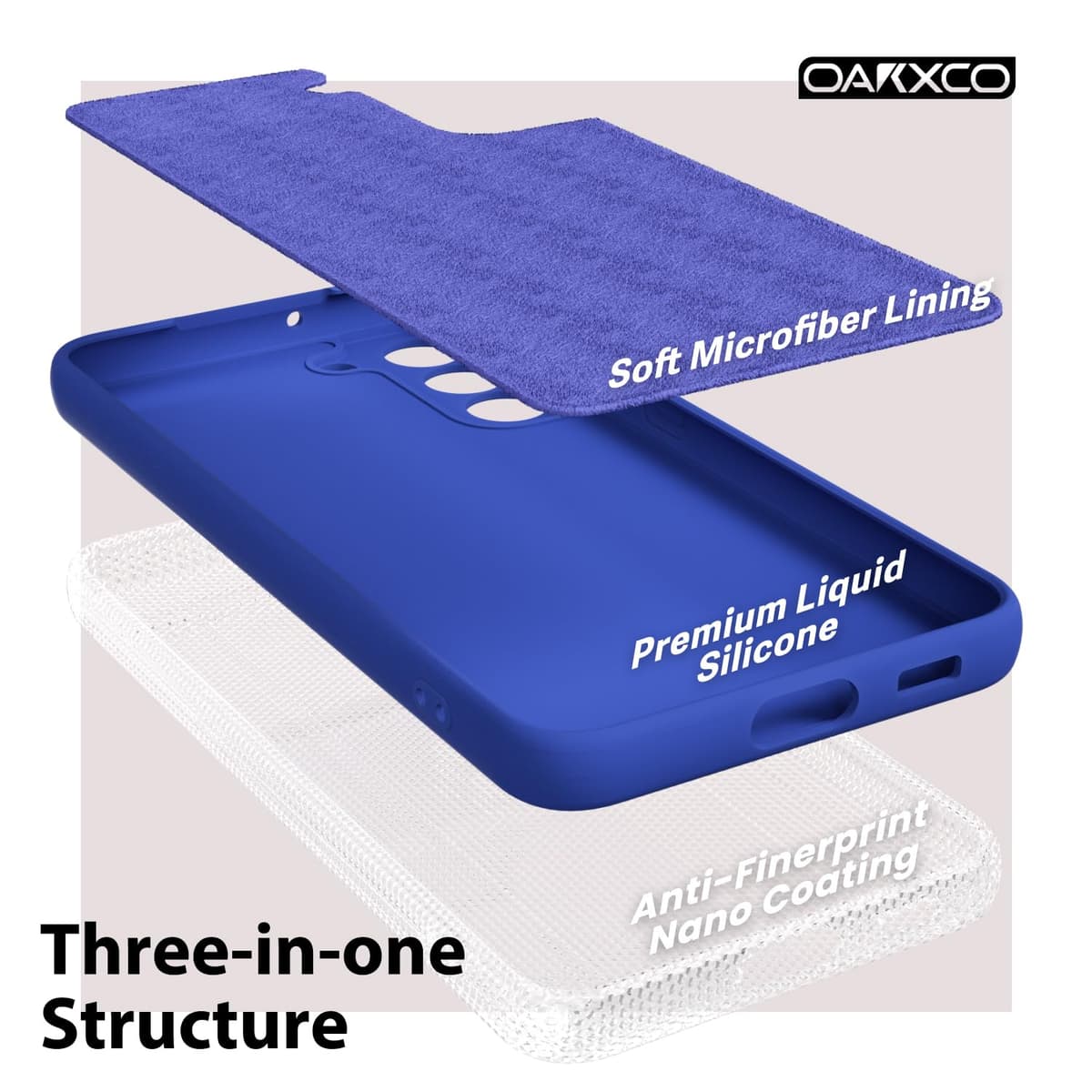 oakxco for Samsung Galaxy S24 Ultra Phone Case Liquid Silicone, Thin Slim Soft Rubber Gel TPU Plain Simple Cover for Women Girl Cute, Matte Solid Color, Brown Khaki Nude — view 650