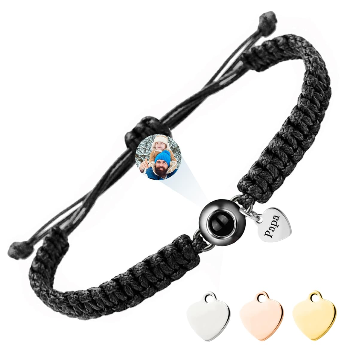 Easycosy Regalos Dia del la Madre, Personalizado Pulsera con Foto Dentro, Pulseras Personalizadas con Proyección de Imagen para Mamá, Papá, Pareja, Amigo, Novio — view 9