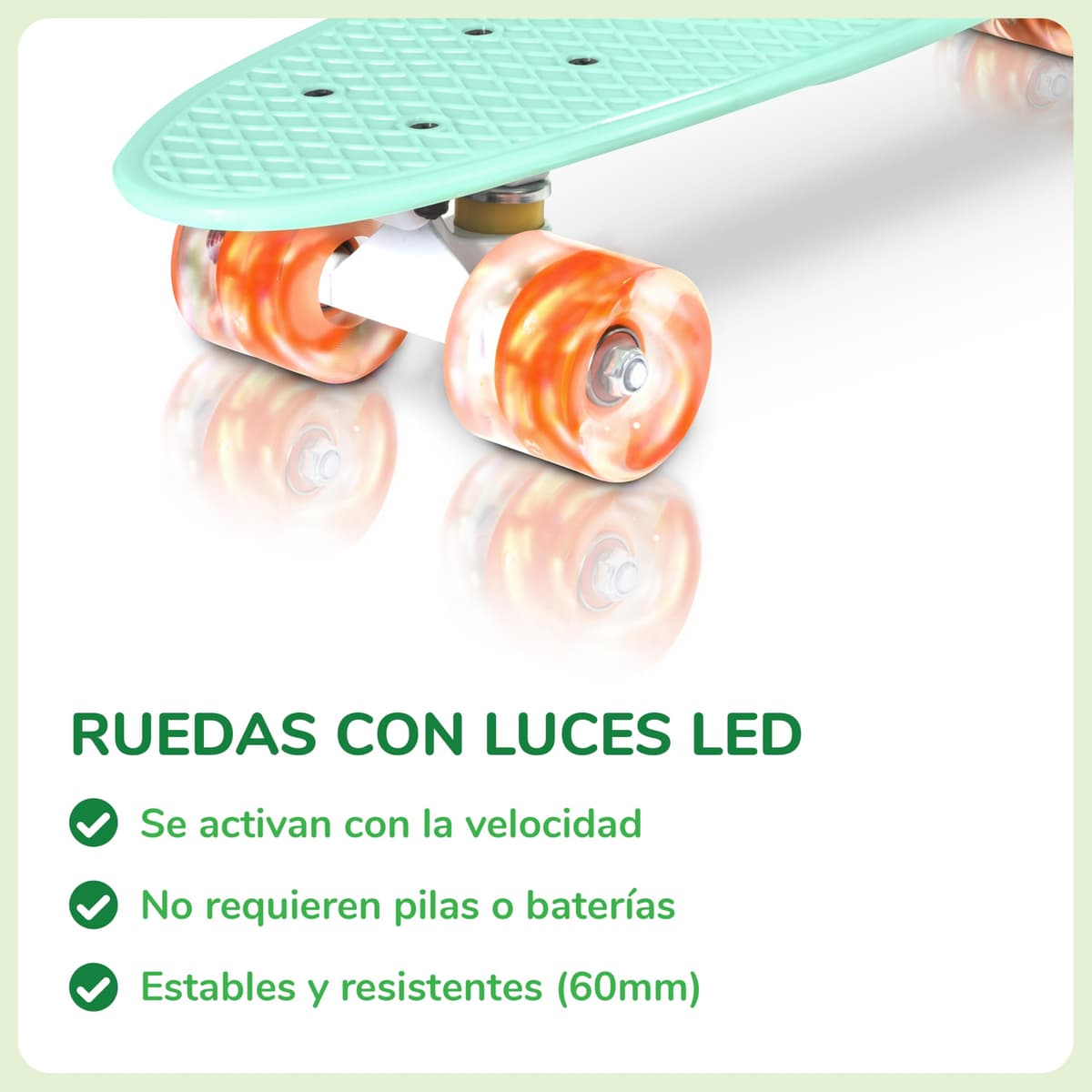 Sawyer Bikes - Monopatin/Skateboard con Ruedas LED - Niños y Adolescentes — view 3