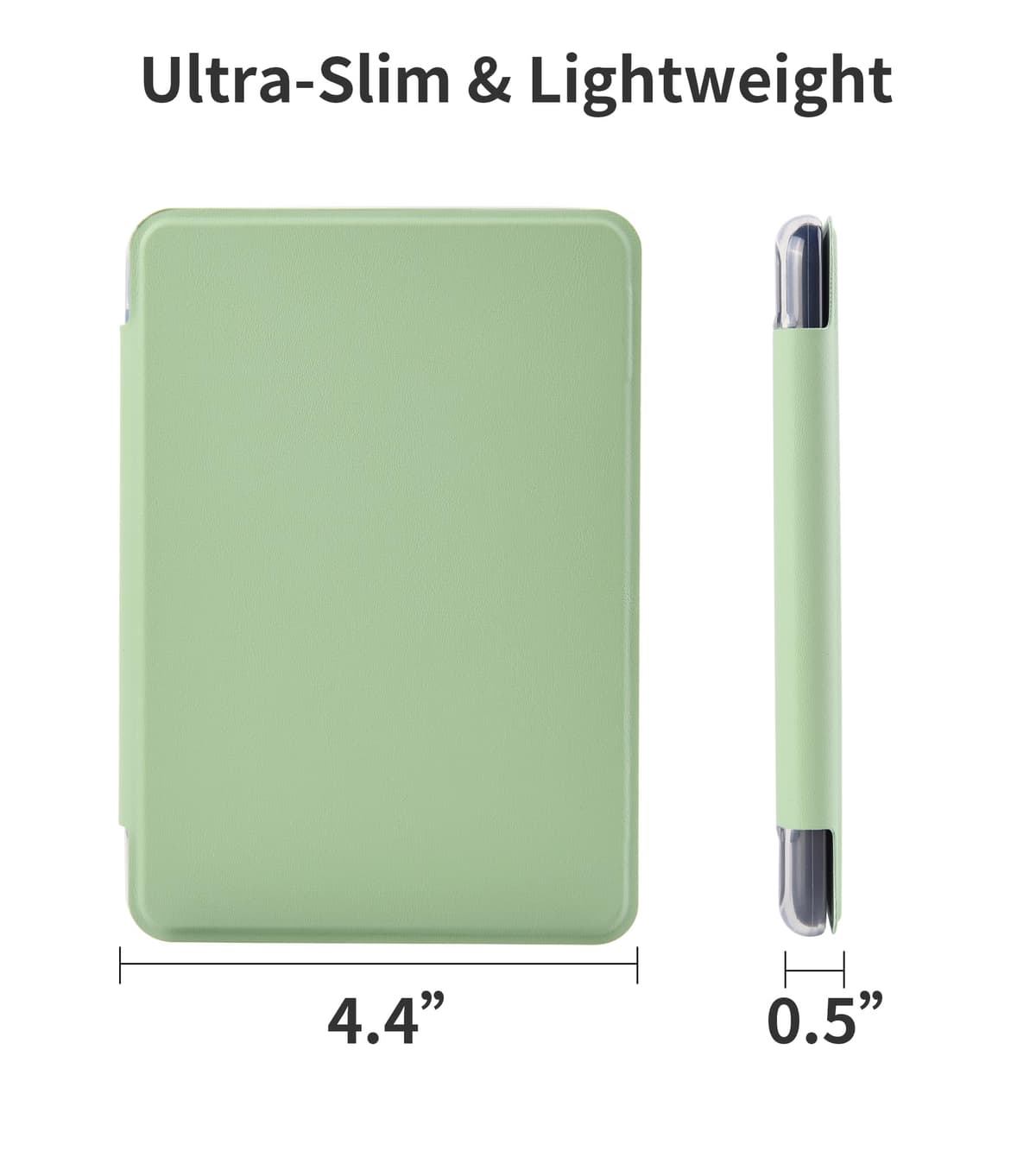 Funda para Kindle 11.ª generación 2024/2022, Transparente y Suave para Kindle de 6 Pulgadas, Protectora magnética de PU con función de suspensión/activación automática y Inteligente (Verde) — view 4