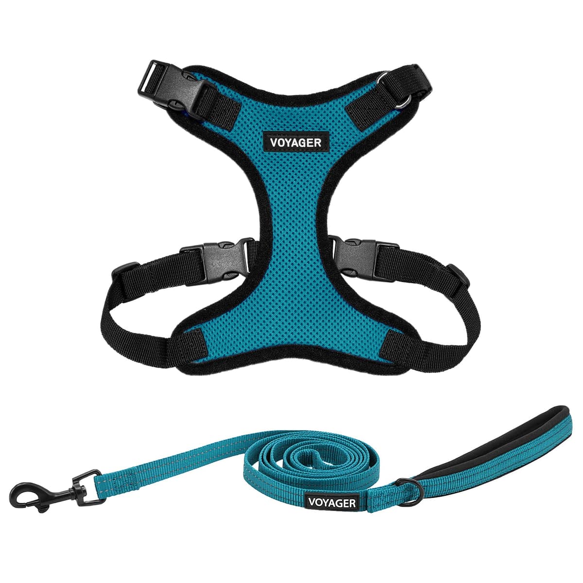 Best Pet Supplies Voyager Step-in Lock Pet Harness – All Weather Mesh, Adjustable Step in Harness for Cats and Dogs Turquoise (Matching Trim), XL (Chest: 22-36") — view 14