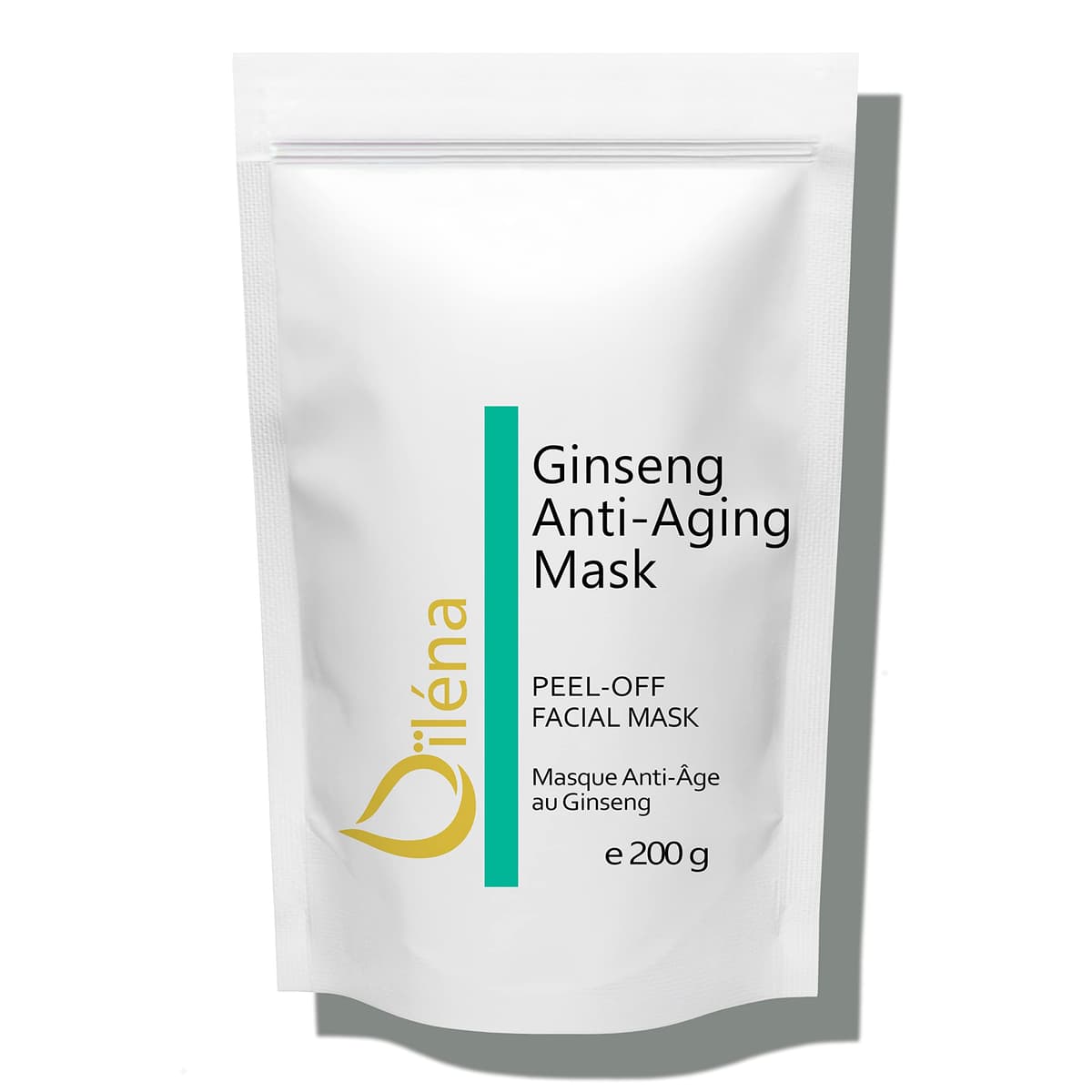 Mascarilla facial hidratante de alginato en polvo, removedor de espinillas Mascarilla puntos negros Mascarilla Vegan, sin aclarado, exfoliante 200 g (Mascarilla Anti Edad Ginseng)