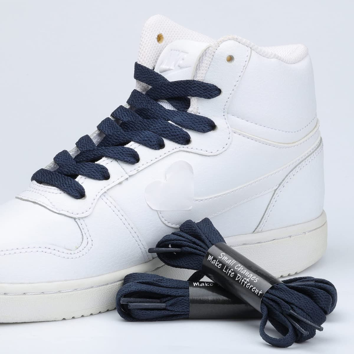 Stepace 2 Pares Cordones Planos,8mm de Ancho,Cordones Reemplazo para Zapatillas,Zapatos — view 3