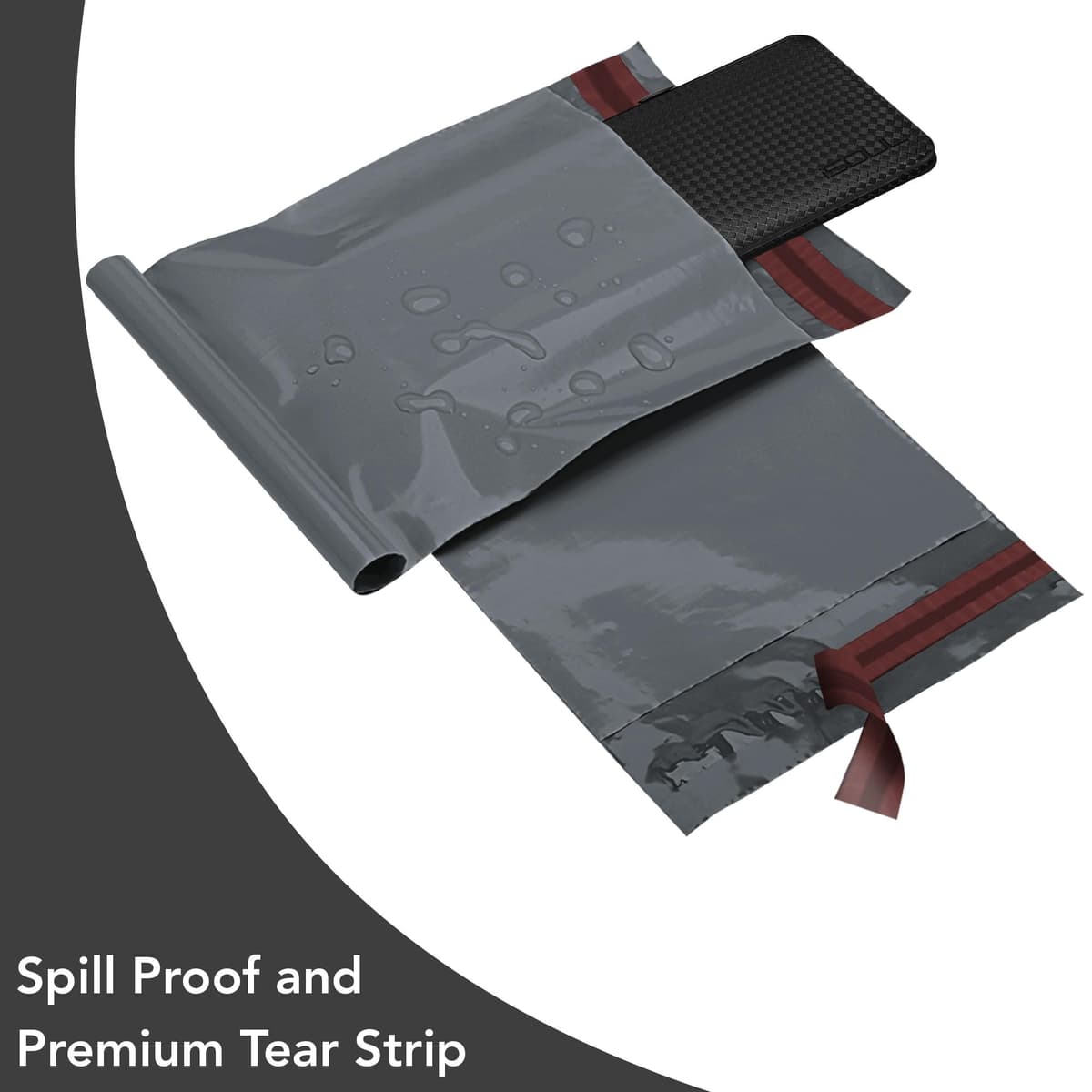 50 Mixed Grey Mailing Poly Postal Self Seal Bags 5 Sizes 10 from Each iSOUL Small to Large Postage Packaging Assorted Mailers Posting Shipping Post Parcels Package Bags (Grey, 5 Size 50) — view 6
