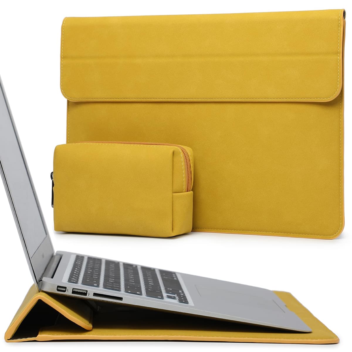 HYZUO 15 Pulgadas Funda para Portátiles con Soporte para MacBook Air 15 M5 M4 A3241 M3 A3114 M2 A2941 2026-2023, 15 Surface Laptop 7/6/5/4, MacBook Pro 15 A1990 A1707 2019-2016, Azul Klein — view 8