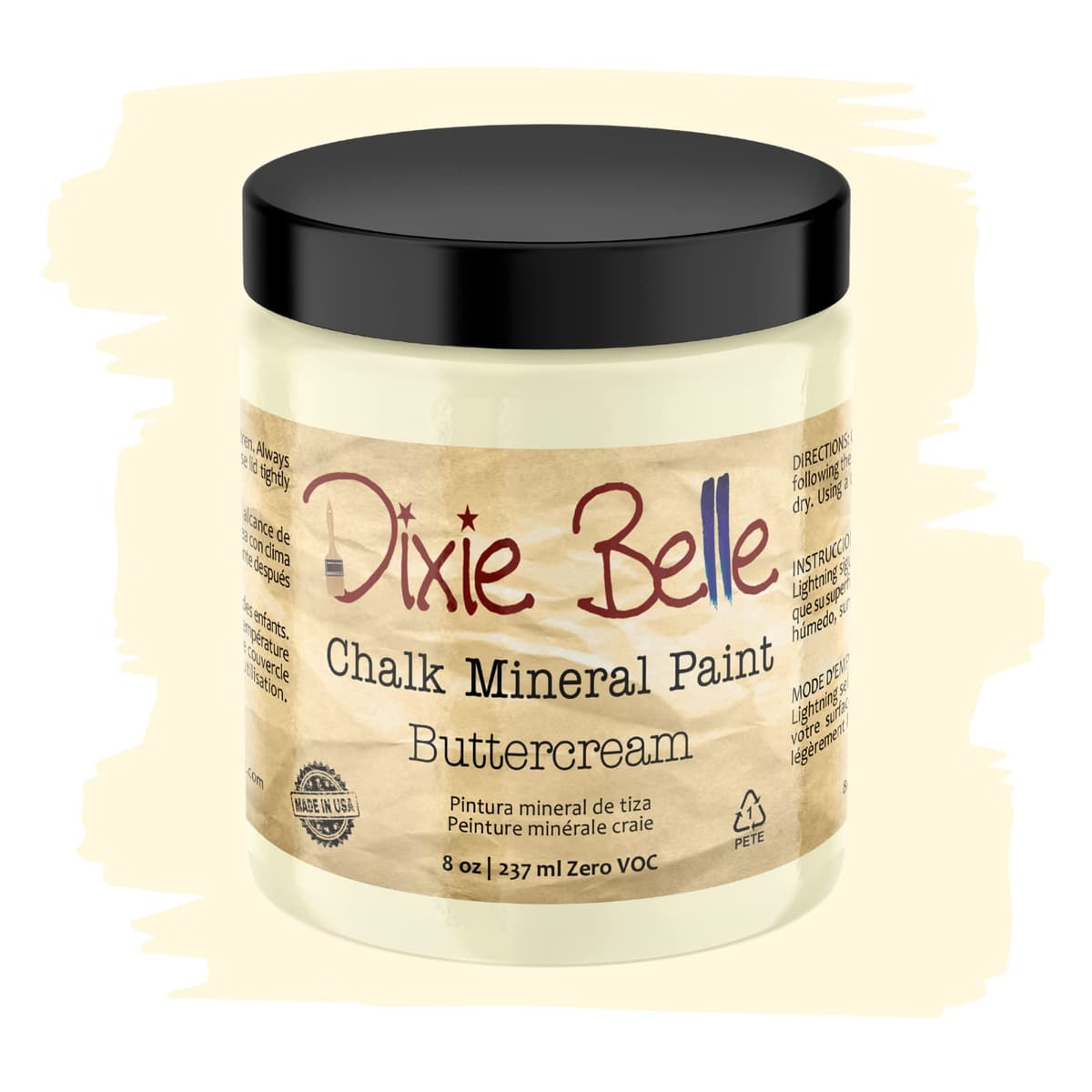 Dixie Belle Paint Company Chalk Finish Furniture Paint - Caviar (32oz) - Matte Black Chic Chalk Mineral DIY Furniture Paint — view 332
