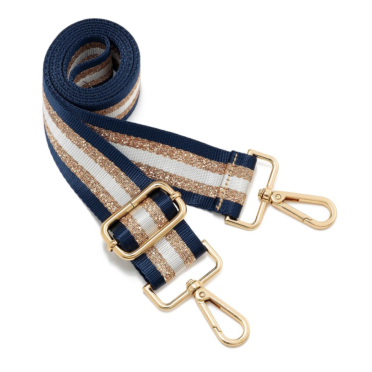 ZOOEASS Wide Shoulder Strap, Guitar Style Adjustable Purse Strap with Gold Buckle Replacement Woven Crossbody Straps for Handbags((3.8CM) Shining Black) — view 16