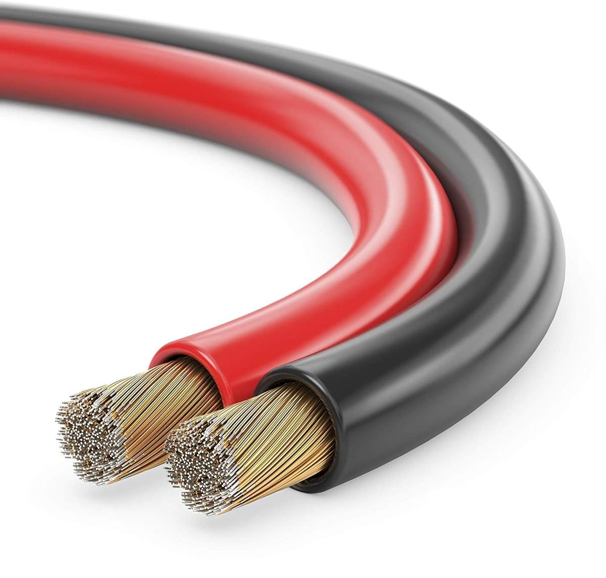 sonero® 100 Metros 2x1.50mm² Cable de Altavoz CCA, Color: Rojo/Negro