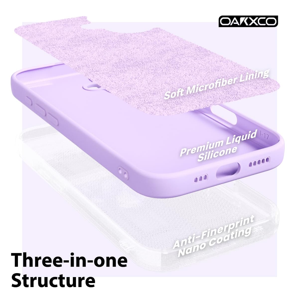 oakxco for iPhone 17 Pro Max Phone Case Liquid Silicone, Cute Thin Slim Grip Soft Rubber Gel for Women Men, Smooth Matte TPU Plain Solid Color Girly Simple Case with Camera Cover, Light Pink — view 1369