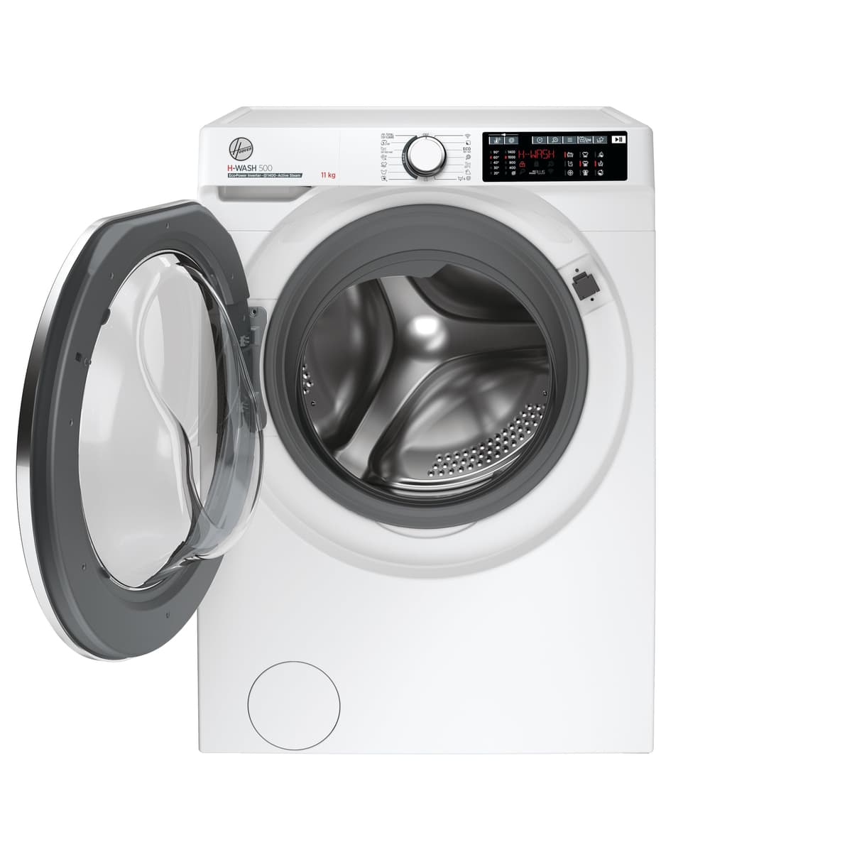 Hoover H-WASH 500 11kg Freestanding Washing Machine, 1400 RPM, A Rated, ECO‑Power Inverter Motor, hOn App, 60 Programmes, Care Dose, Power Care System, White, 60x62x85 cm ‑ HW 411AMC/1-80 — view 2
