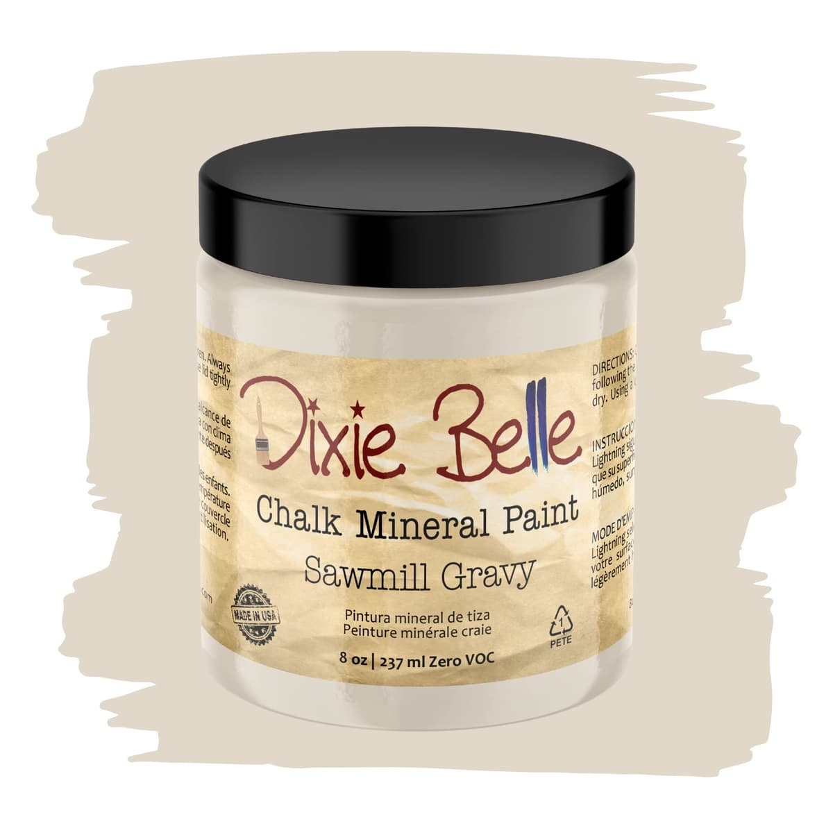 Dixie Belle Paint Company Chalk Finish Furniture Paint - Caviar (32oz) - Matte Black Chic Chalk Mineral DIY Furniture Paint — view 119