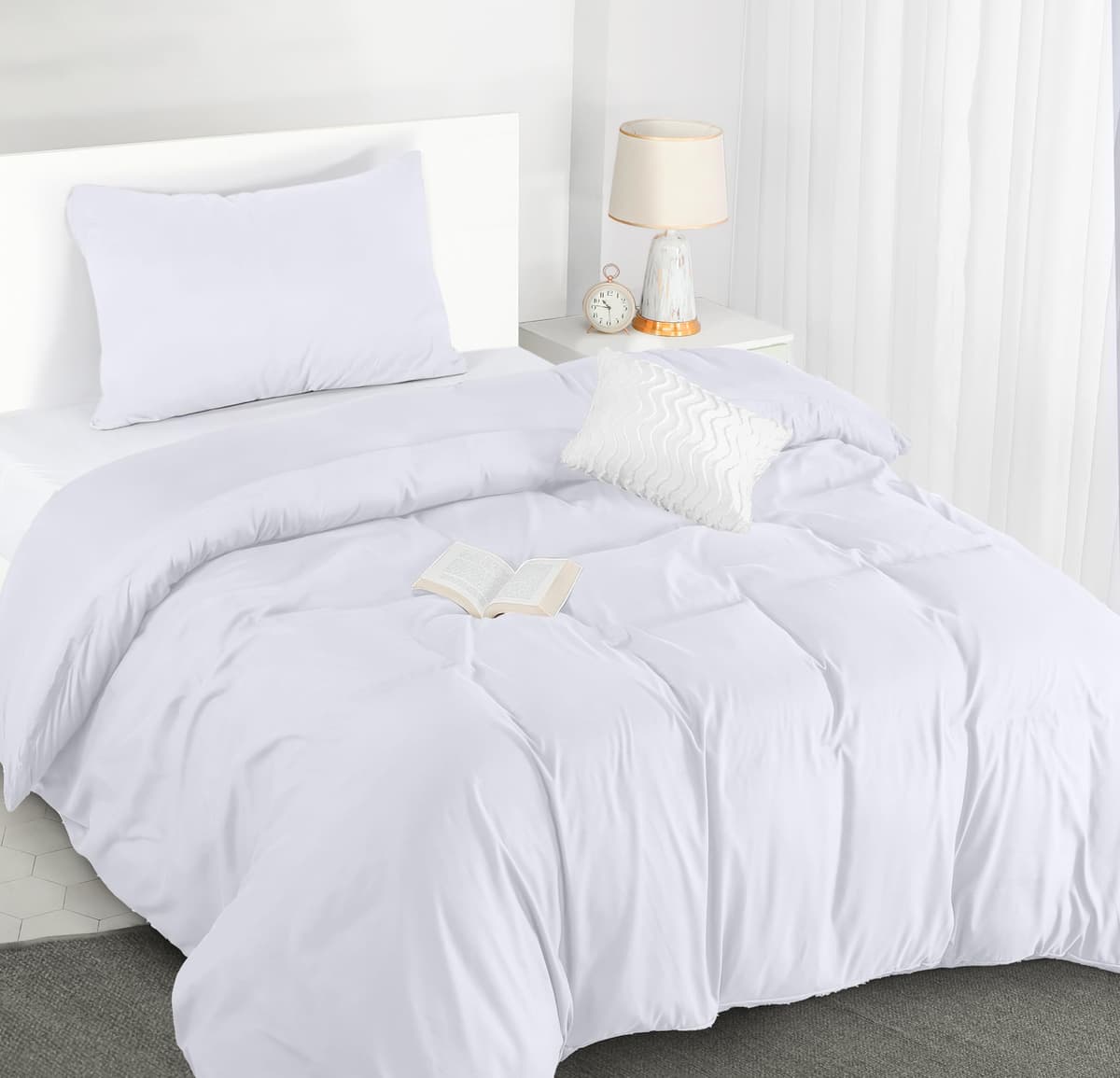 Utopia Bedding Duvet Cover Double - Soft Microfibre Polyester - Bedding Quilt Cover Set, with Pillow cases (Grey) — view 30