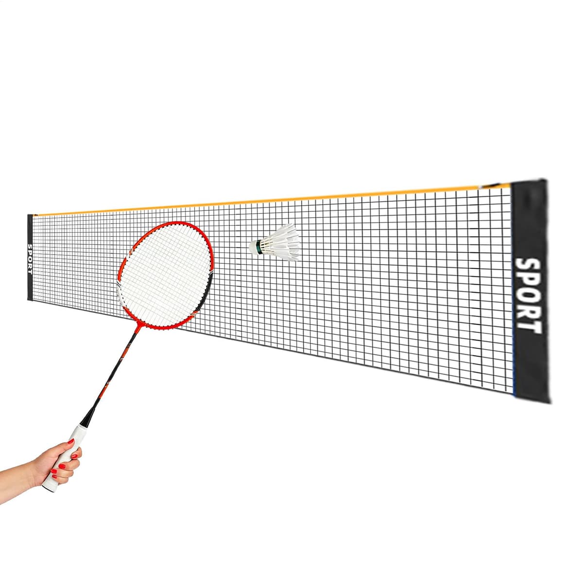 Red de Bádminton - Equipo Plegable - 3/4/5 m Portátil para Vóleibol,para Niños y Adultos, Playa, Piscina, Interior/Exterior, Entrenamiento, Práctica,