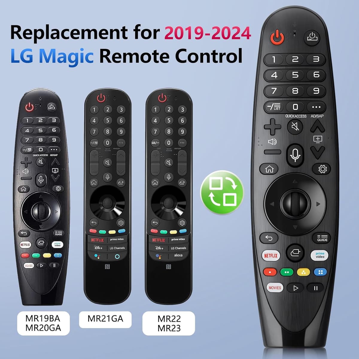 Magic Remote for LG-TV-Remote, Replacement for LG Smart TV Remote Control, AKB75855501 AN-MR20GA with Pointer and Voice Funct — view 2