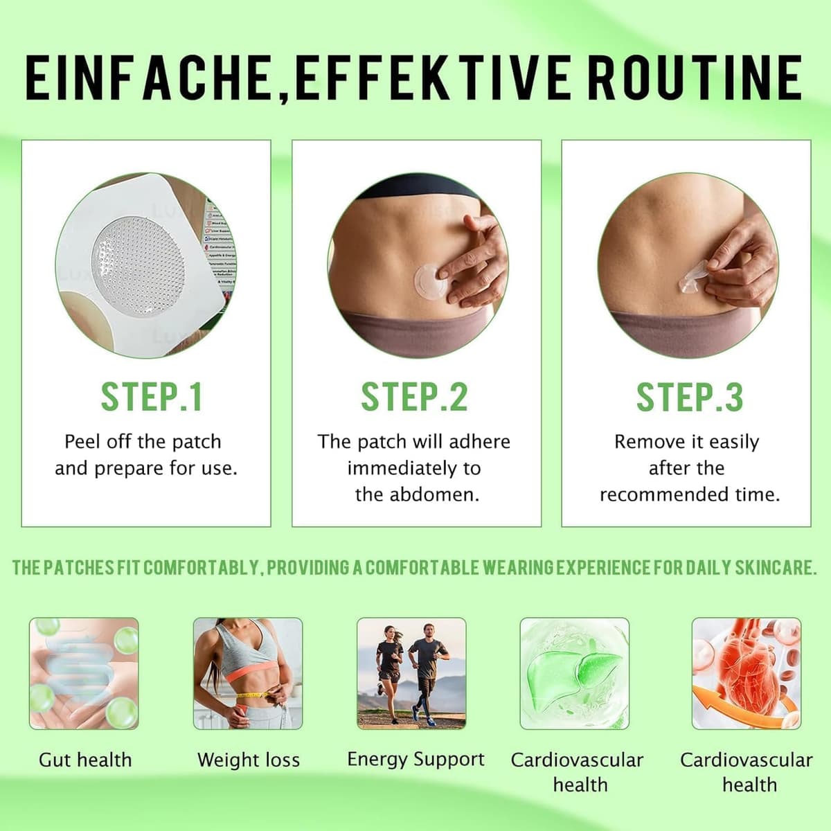 5 Cajas Moringa x Berberine Patch 10 en 1, Parche Avanzado de Nano Microagujas,Fáciles de Usar,Parche de Metabalance Profesional para Hombres y Mujeres (5PCS) — view 5