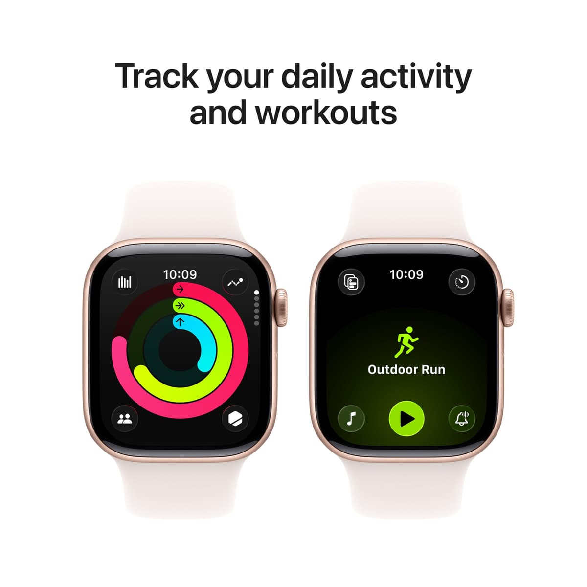 Apple Watch Series 11 GPS 42mm Smartwatch with Rose Gold Aluminium Case with Light Blush Sport Band S/M. Sleep Score, Fitness Tracker, Health Monitoring, Always-On Display, Water Resistant — view 3