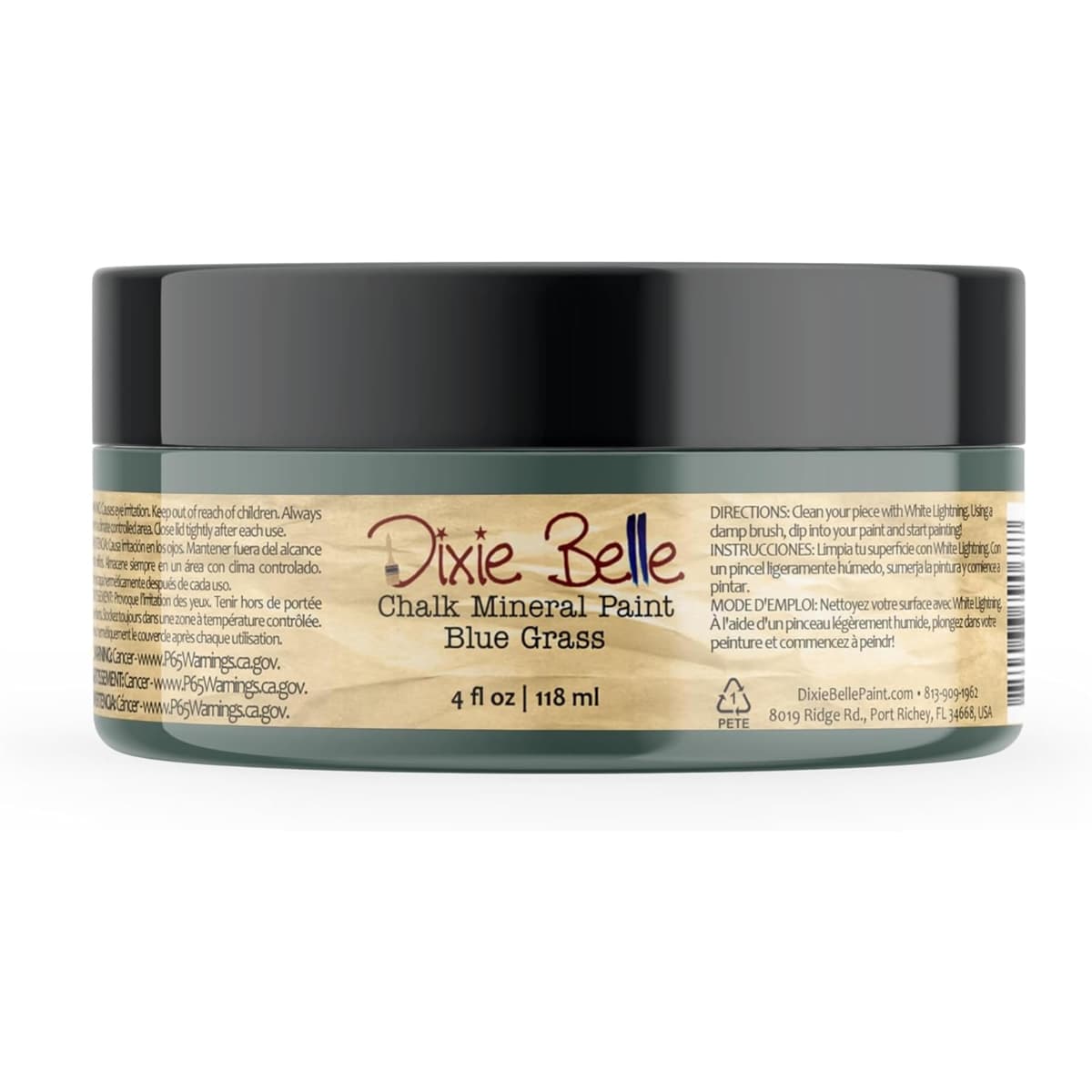 Dixie Belle Paint Company Chalk Finish Furniture Paint - Caviar (32oz) - Matte Black Chic Chalk Mineral DIY Furniture Paint — view 279