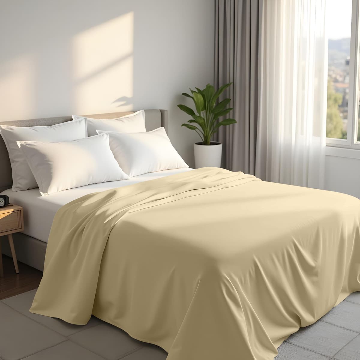 Utopia Bedding - Flat Sheet Double - Easy Care Soft Brushed Polyester - Microfiber Fabric - Wrinkle, Shrinkage, and Fade Resistant - White — view 23