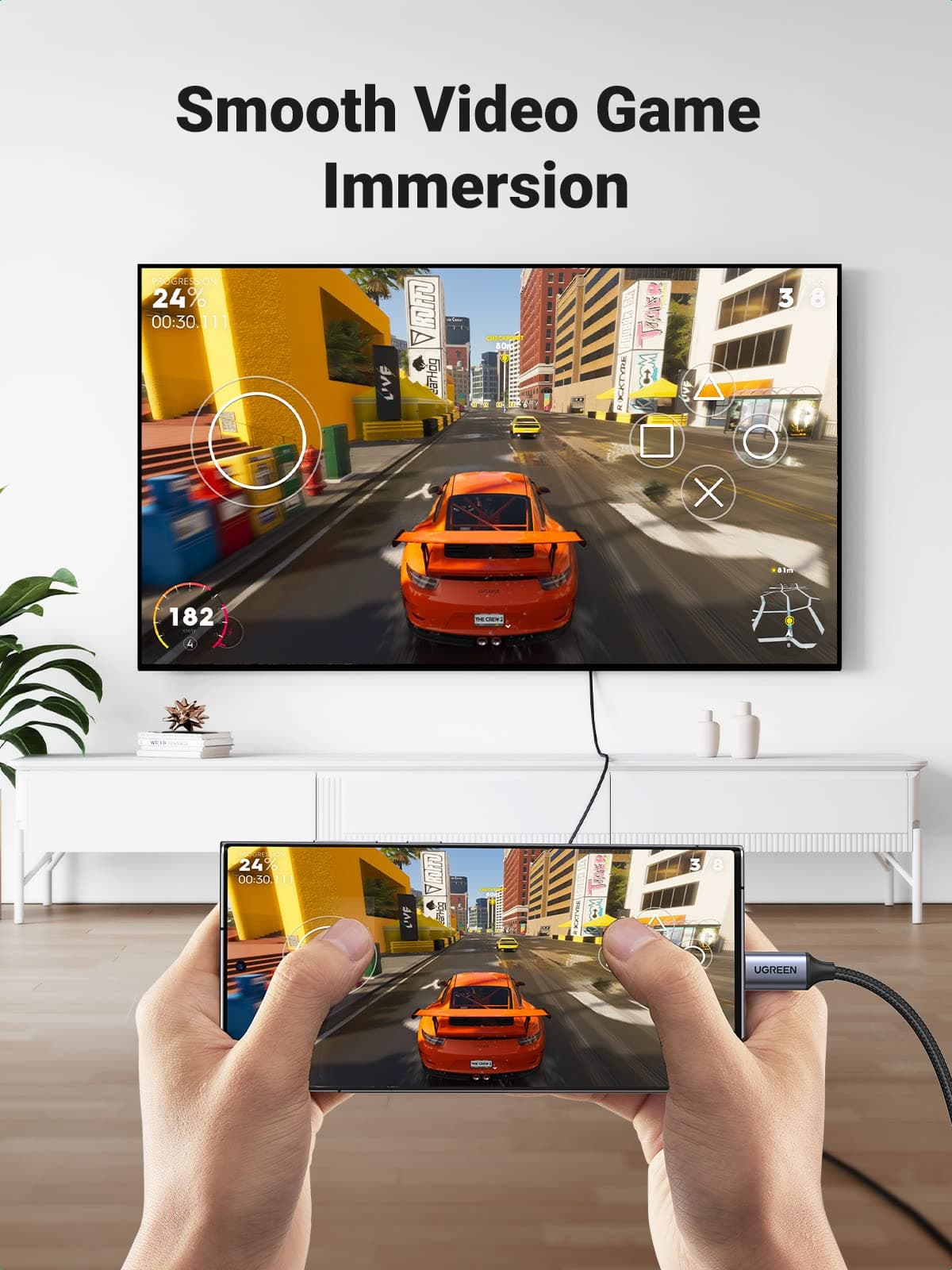UGREEN USB C to HDMI Cable 4K@60Hz 1440P@120Hz 1080P@240Hz Type C Thunderbolt 5 4 3 HDMI 2.0 HDR Adapter Compatible with iPhone 17 16 15,MacBook Pro Air,Mac Mini,iMac,iPad,Galaxy S25 Ultra S24(2M) — view 7