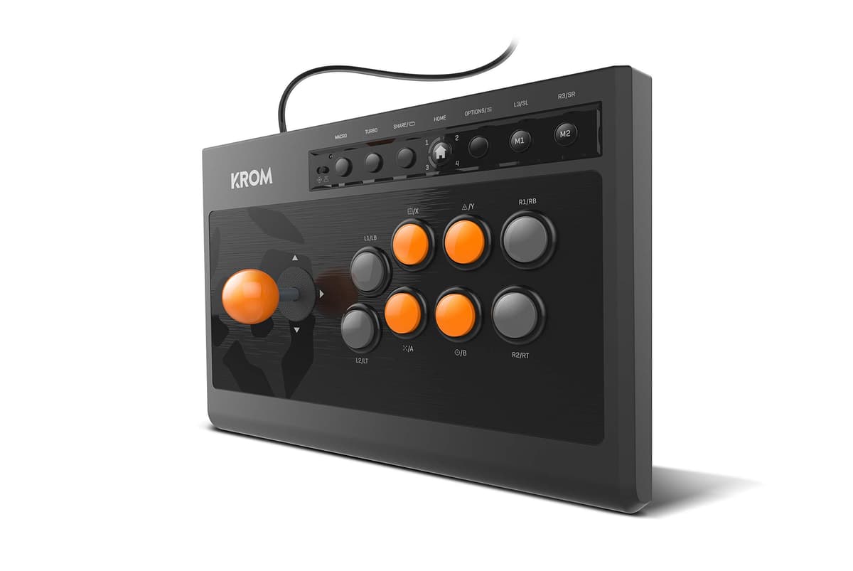 KROM KEY - Gamepad con cable, X-input y Direct - input, joystick y gatillos analógicos, función turbo, compatible con PC, PS3 y Android, color negro — view 5