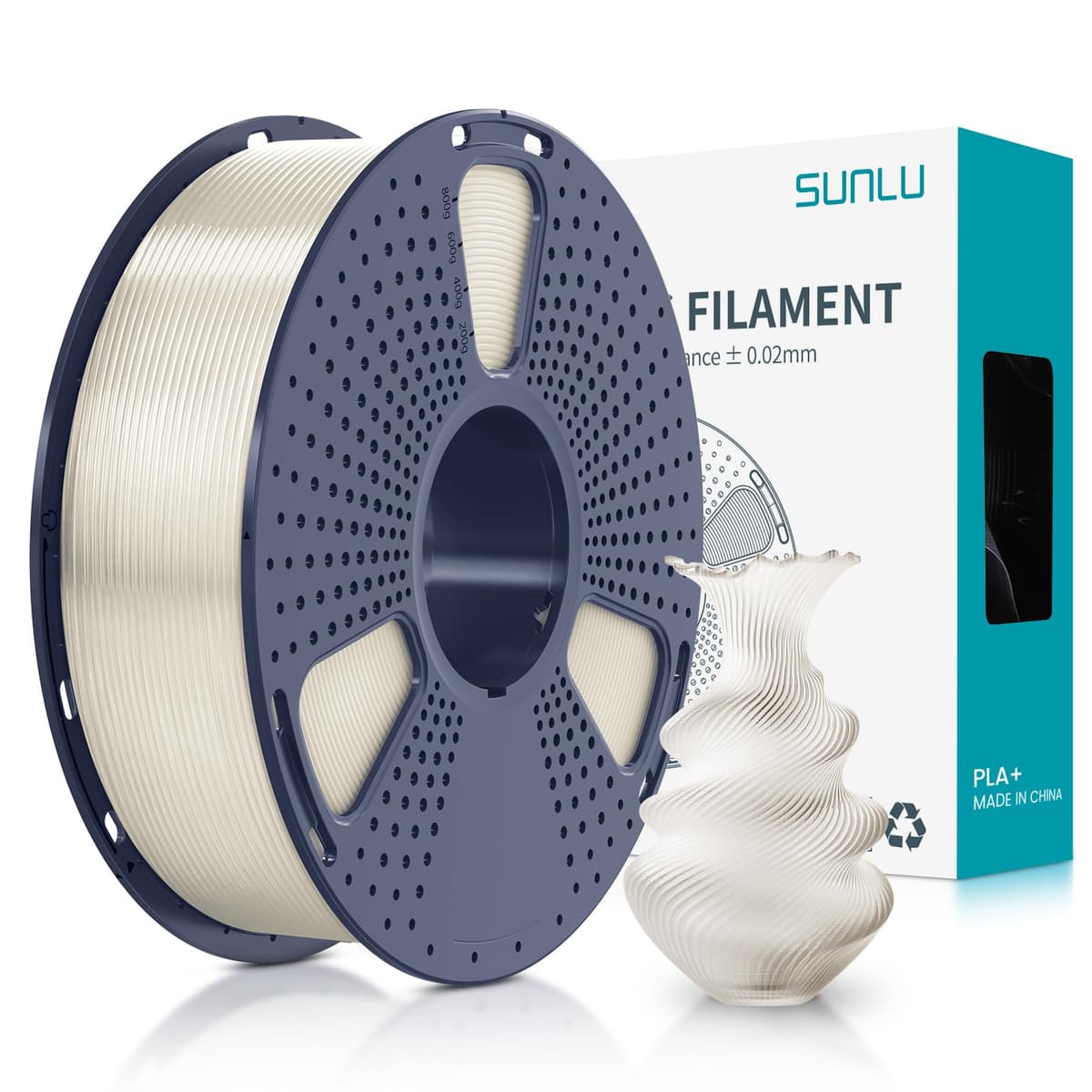 SUNLU Pack de 16 Colores Filamento PLA Plus, Filamento PLA+ Multicolor para Impresoras 3D 1.75mm, Embalado al Vacío Individualmente, 0.25kg/Bobina, Total 4kg, 16 Bobinas​ — view 42