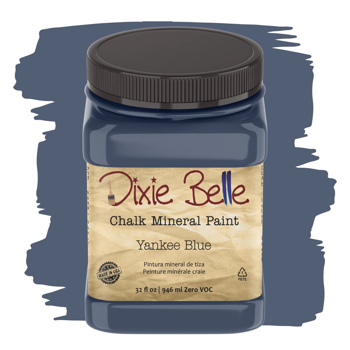 Dixie Belle Paint Company Chalk Finish Furniture Paint - Caviar (32oz) - Matte Black Chic Chalk Mineral DIY Furniture Paint — view 273