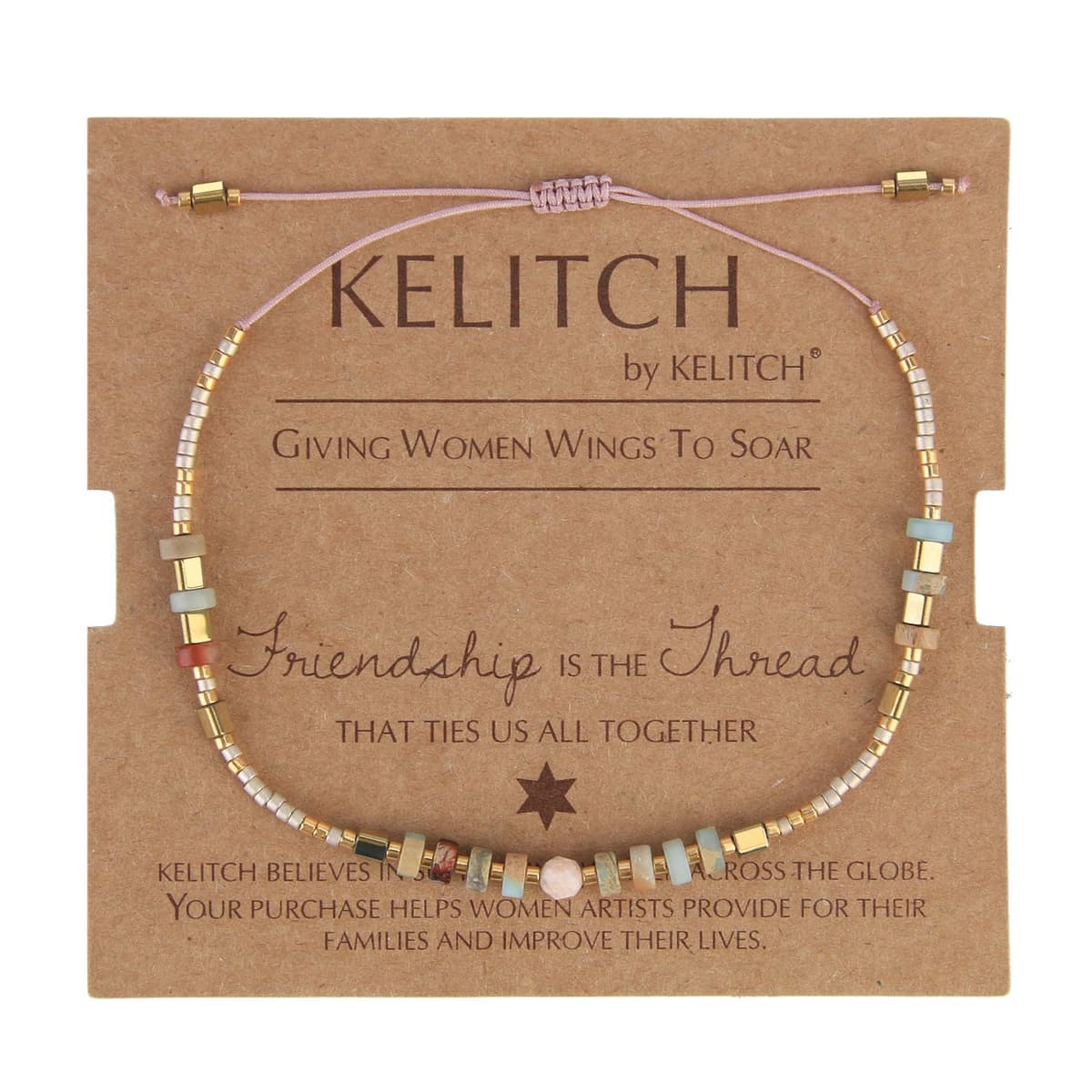 KELITCH Pulseras Amistad con Cuentas Concha Cristal Color Bohemio Pulsera Hecha A Mano Brazaletes Joyería para Mujer — view 16