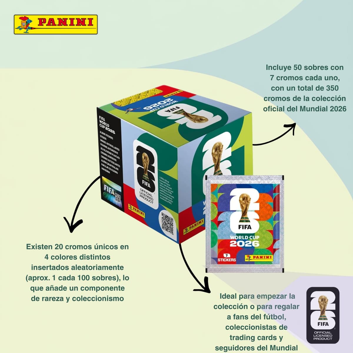 Panini - FIFA World Cup 2026 Colección Oficial Cromos Caja 50 sobres - Cromos Mundial 2026 - Colección Oficial Panini — view 5