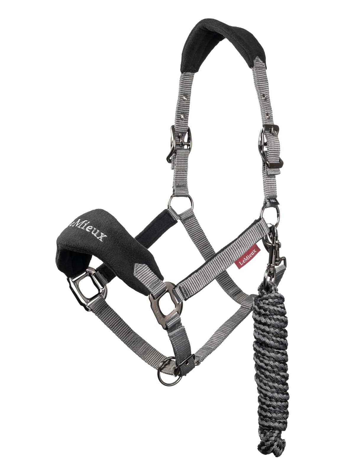 LeMieux Vogue Fleece Headcollar with Lead Rope - Extra Padding, Adjustable at Curb and Poll Strap — view 8