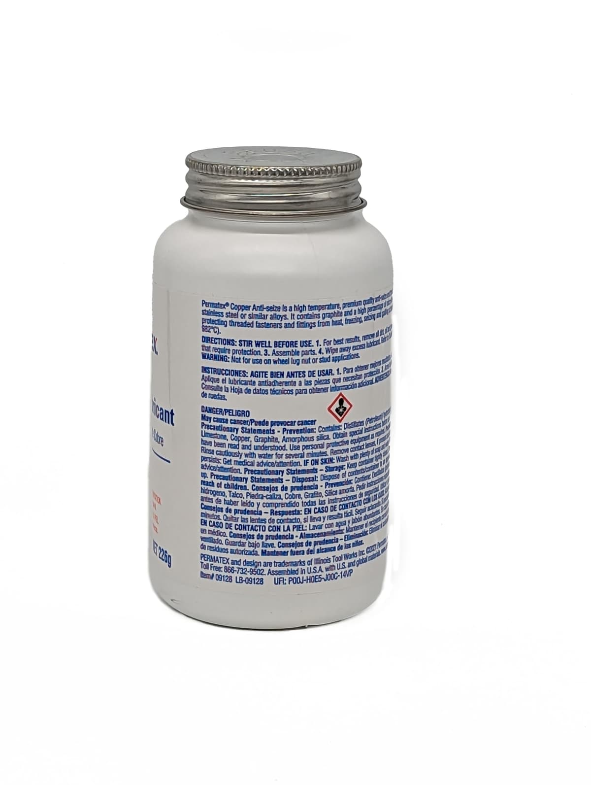 Permatex 09128 Copper Anti-Seize Lubricant: Extreme Temperature Protection (Up to 932°C) for Galling, Seizure, Rust, and Corrosion Prevention in Cars & Vans 226g — view 2