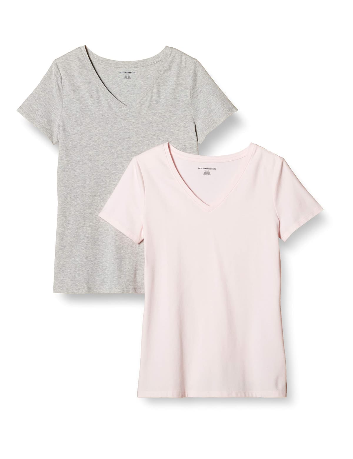 Amazon Essentials Camiseta de Manga Corta y Corte Estándar (Opciones de Cuello Redondo y Cuello en V) Mujer, Paquetes Múltiples — view 52