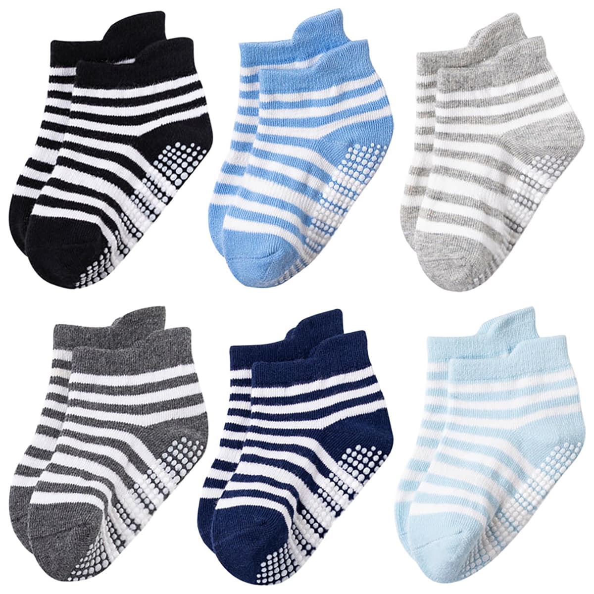 DRESHOW Calcetines Tobilleros Antideslizantes con Suelas Antideslizantes para Bebés Niños Pequeños Niños Niñas — view 12