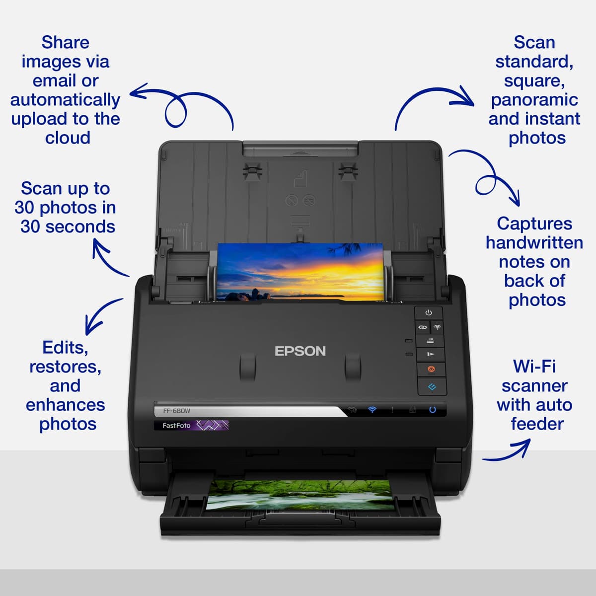 Epson FastFoto FF-680W Wireless High-Speed Photo and Document Scanning System Black — view 3