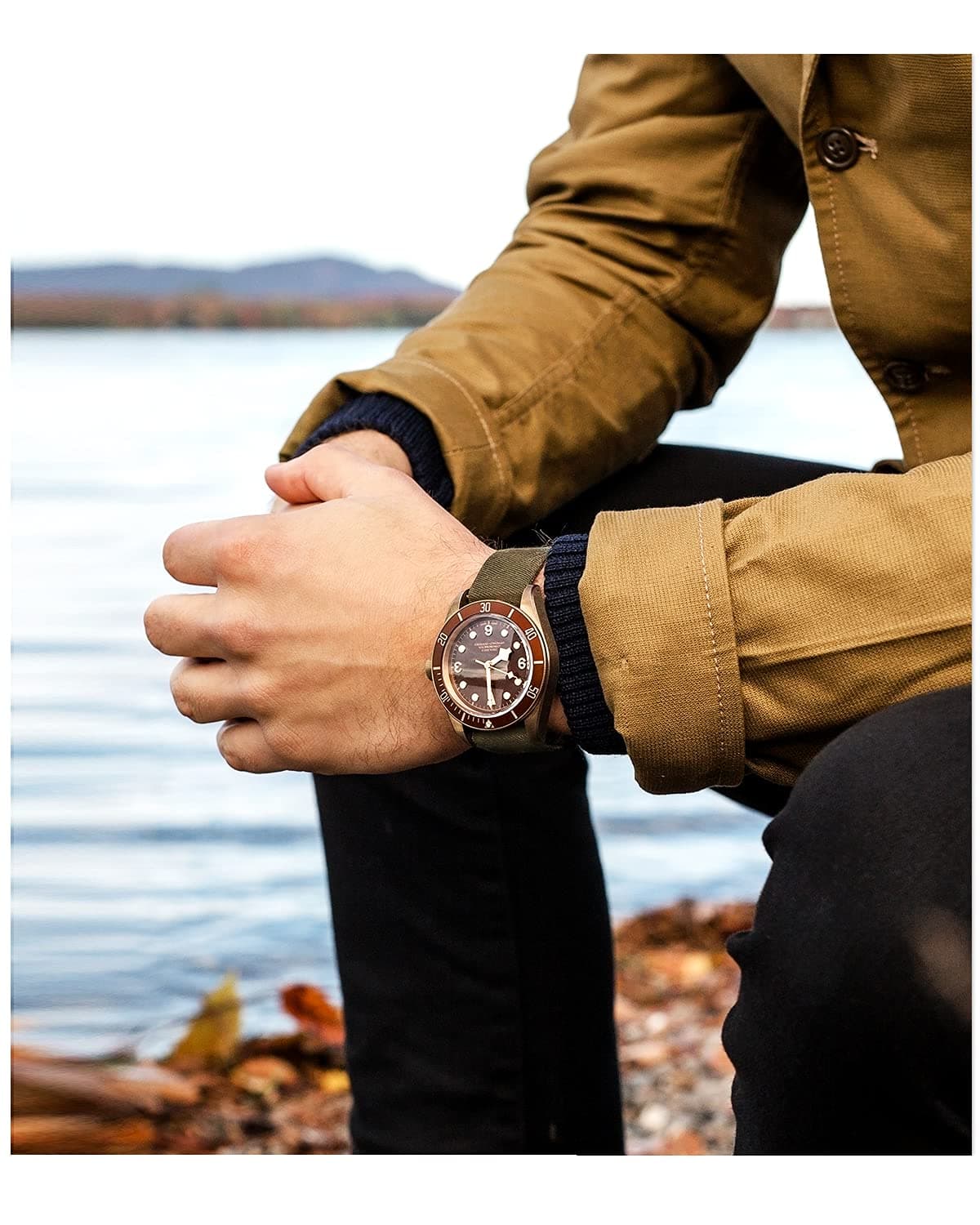 BINLUN Correa de Reloj de Nylon Military G10 Ballistic Nailon Bandas Multicolor para Hombres Mujeres 18mm 19mm 20mm 21mm 22mm 23mm 24mm con Hebilla de Acero Inoxidable Plateado/Negro — view 5