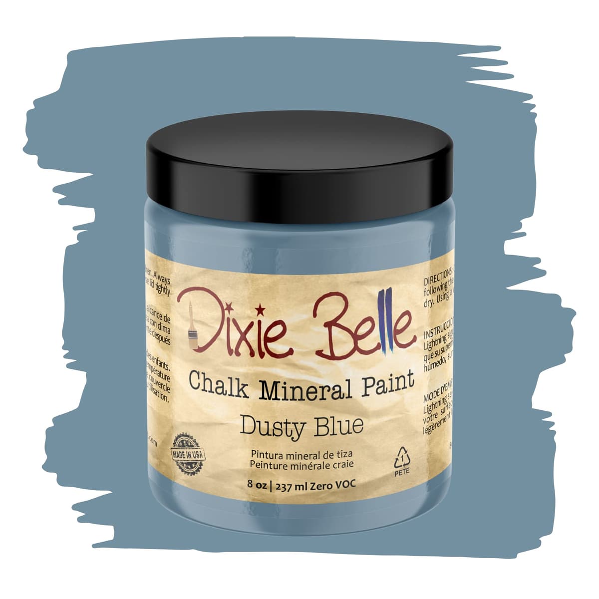 Dixie Belle Paint Company Chalk Finish Furniture Paint - Caviar (32oz) - Matte Black Chic Chalk Mineral DIY Furniture Paint — view 237
