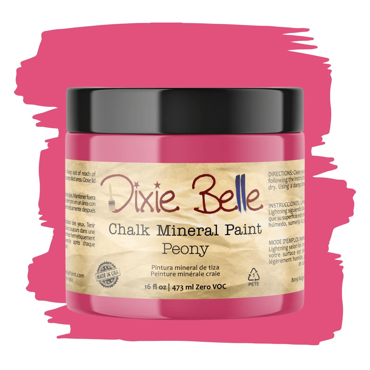Dixie Belle Paint Company Chalk Finish Furniture Paint - Caviar (32oz) - Matte Black Chic Chalk Mineral DIY Furniture Paint — view 355