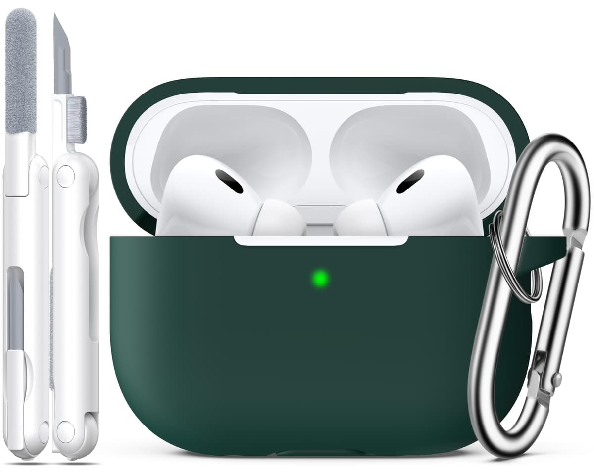 R-fun Funda para AirPods 4 con Kit de Limpieza, Case de Silicona Suave con Llavero, Funda Protectora Completa para Hombres y Mujeres, Compatible con Apple Latest Airpods 4th, Rojo — view 81
