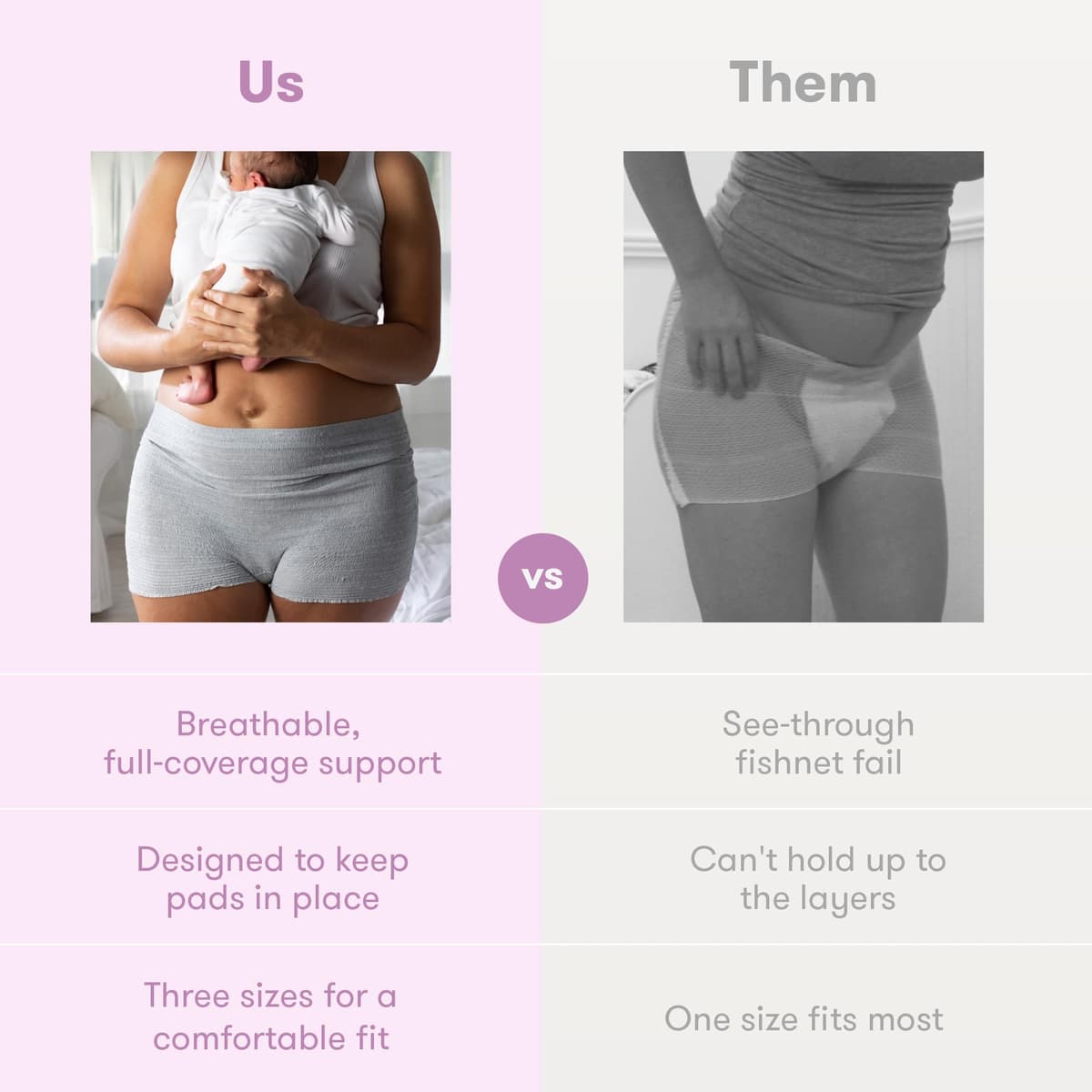 Frida Mom Postpartum Disposable Knickers | Microfibre Boyshort Cut Knickers with Super Soft, Stretchy and Breathable Fabric | Size Regular, 8ct — view 7