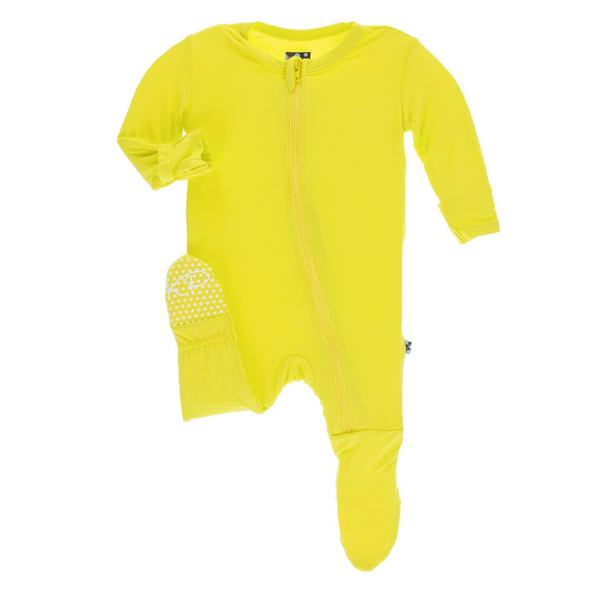 KicKee Pants Little Girls Basic Footie with Zipper - Lotus, 6-9 Months — view 32
