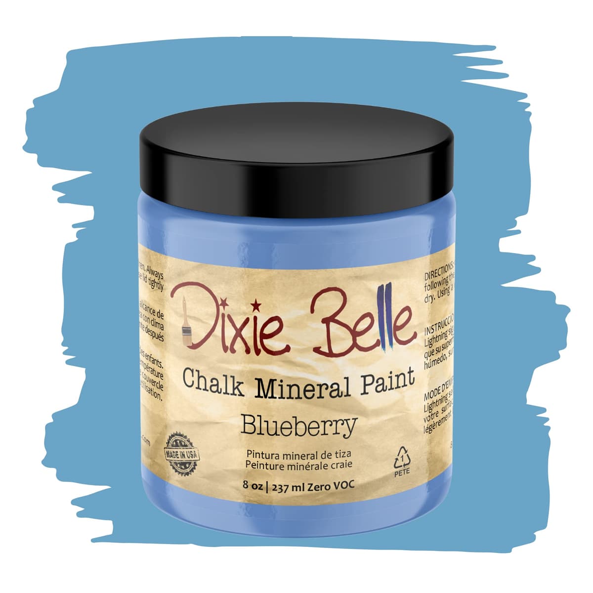Dixie Belle Paint Company Chalk Finish Furniture Paint - Caviar (32oz) - Matte Black Chic Chalk Mineral DIY Furniture Paint — view 190