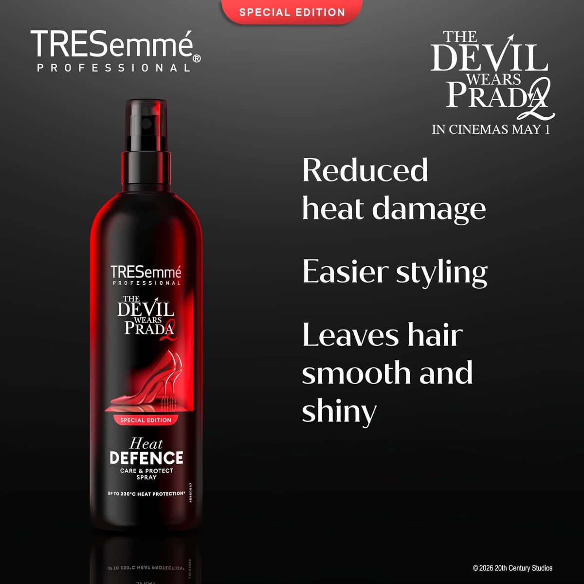 TRESemme Devil Wears Prada 2 Special-Edition Heat Protect Heat Defence Spray Hair Spray up to 230°C* for all hair types 270 ml — view 5