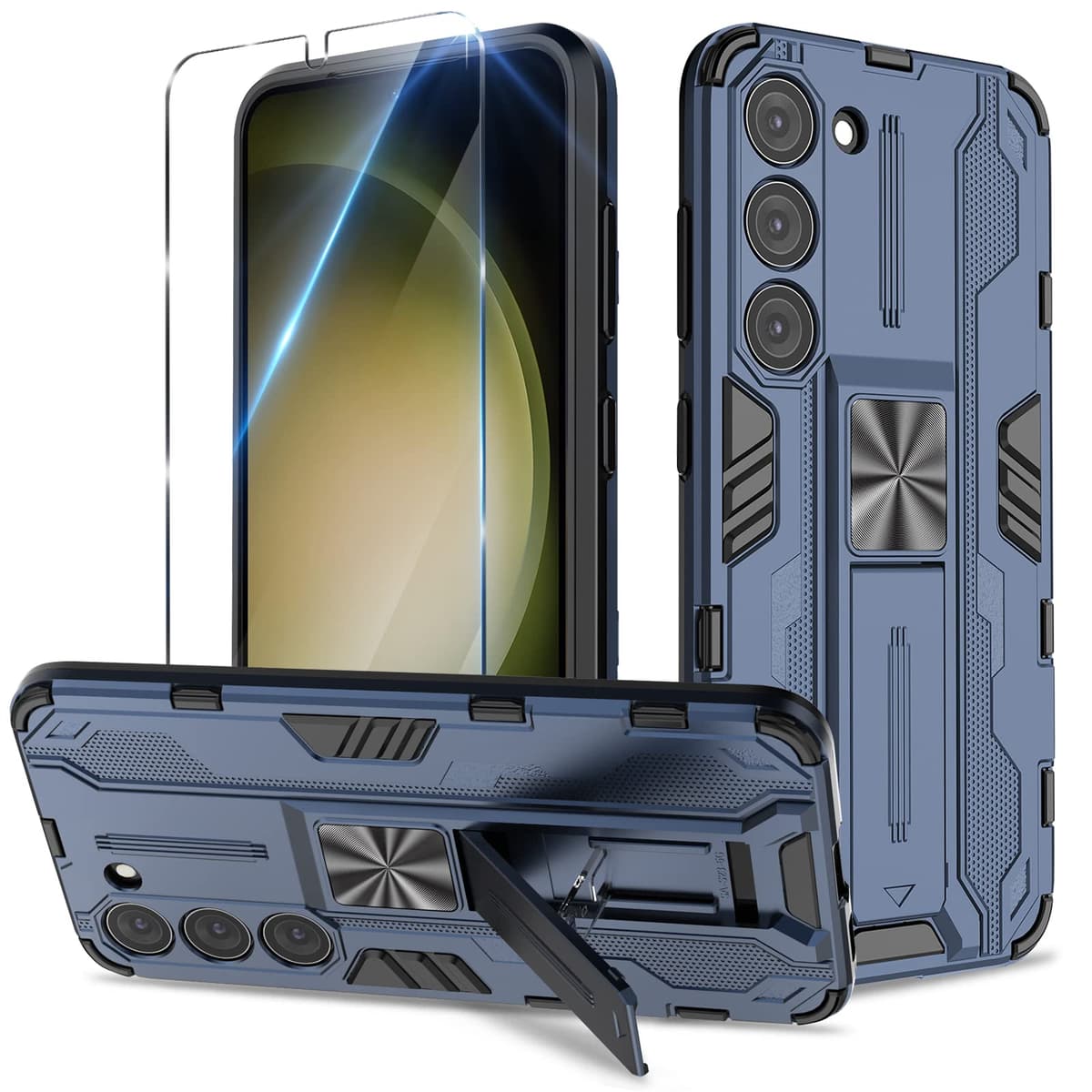 Funda para CMF Phone 2 Pro, Carcasa Antigolpes con Soporte anular metálico, Case Protectora de Grado Militar, Negro — view 1385