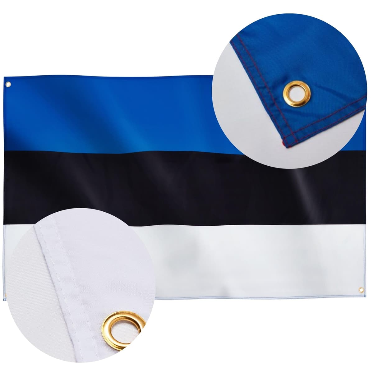 Runesol Cornwall Flag - 91x152cm, 3ft x 5ft, Cornish Flag, 4 Grommets, Eyelet in Every Corner, Premium Quality, Inside & Outside Use, Vivid Colours — view 990